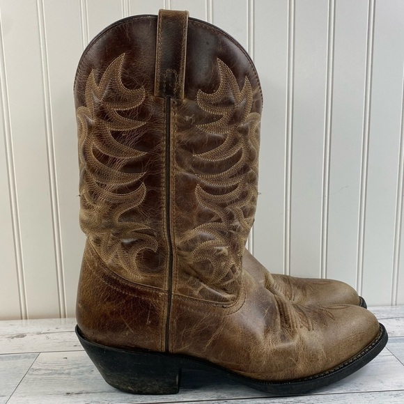 Laredo Men's (68384) 12" All Leather 2” Heel Classic Cowboy Western Boot 11.5EW - Picture 4 of 15